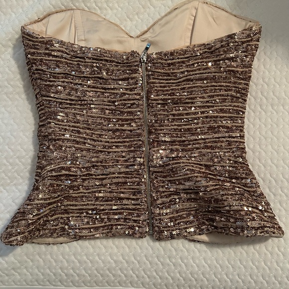 Rozie champagne sequin corset. Beautiful in perfect condition from Neiman Marcus - Picture 4 of 5